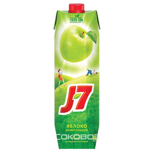 Сок J7 Яблоко 0,97 литра 12 штук в упаковке