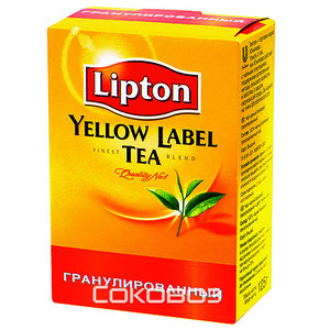 Чай черный Lipton Yellow Label / Липтон гранулированный 125 грамм 40 штук в упаковке