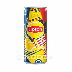 Чай Липтон Лимон 0,25 литра ж/б 12 штук в упаковке