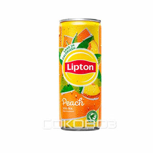 Чай Липтон Персик 0,25 литра ж/б 12 штук в упаковке
