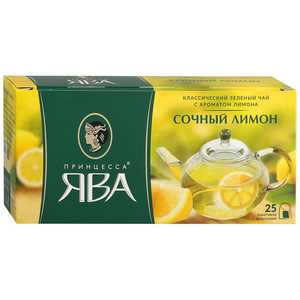 Чай Принцесса Ява Лимон зеленый 1,5 грамма*25 пакетов