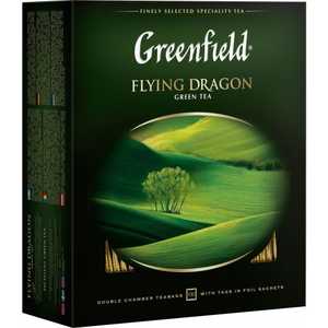 Чай Гринфилд Флаинг Драгон зеленый 2 грамма 100 пакетов, 1 штука в упаковке