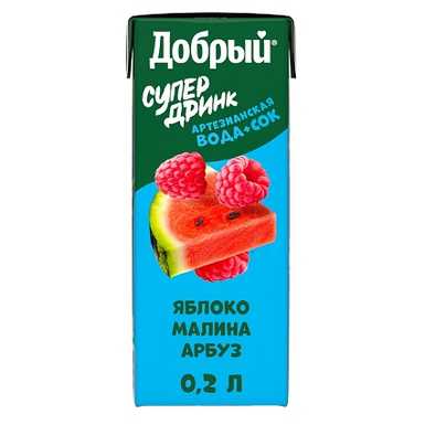 Сок Добрый Арбуз-Малина 0,2 литра 27 штук в упаковке