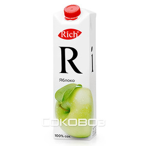Сок Рич 1 литр Яблоко 12 штук в упаковке