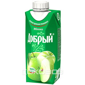 Сок Добрый Яблоко 0,33 литра 24 штуки в упаковке