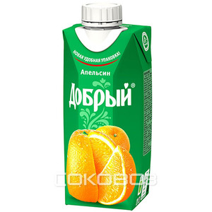 Сок Добрый Апельсин 0,33 литра 24 штуки в упаковке