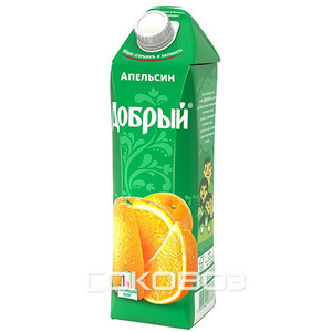 Сок Добрый Апельсин 1 литр 12 штук в упаковке
