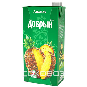 Coк Добрый Ананас 2 литра 6 штук в упаковке