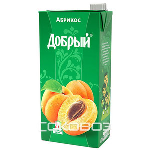 Coк Добрый Абрикос 2 литра 6 штук в упаковке