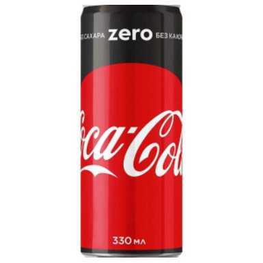 Кока Кола Зеро 0,33 литра ж/б 24 шт в упаковке Турция
