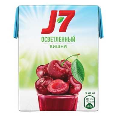 Сок J7 Вишня 0,2 литра 27 штук в упаковке