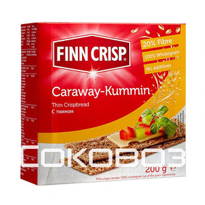 Сухарики Finn Crisp Сaraway (с тмином), 200г (18шт.)