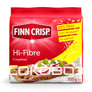 Хлебцы Finn Crisp Hi-Fibre (с отрубями), 200г (12шт.)