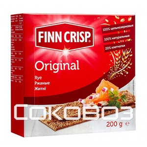 Сухарики Finn Crisp Original Taste ржаные 200 грамм 18 штук в упаковке