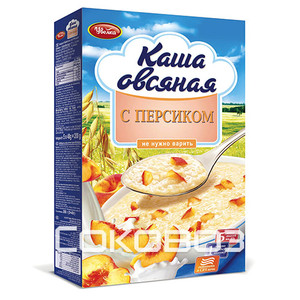 Каша овсяная Увелка Сиюминутка с персиком 5х40г (12шт.)