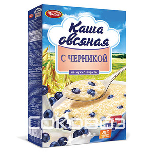 Каша овсяная Увелка Сиюминутка с черникой 5х40г (12шт.)