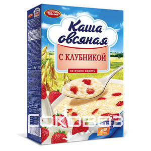 Каша овсяная Увелка Сиюминутка с клубникой 5х40г (12шт.)