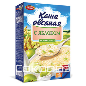 Каша овсяная Увелка Сиюминутка с яблоком 5х40г (12шт.)