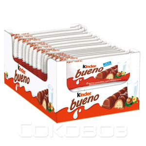 Вафли в шоколаде Киндер Буэно 43 грамма 30 штук в упаковке