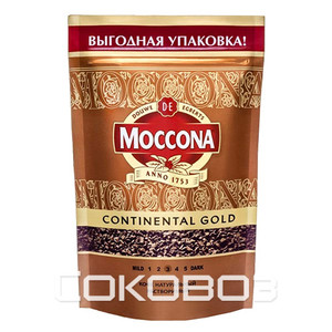 Кофе Moccona Continental Gold растворимый 190 грамм 6 штук в упаковке
