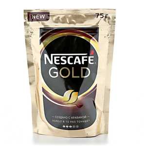 Кофе Nescafe Gold / Нескафе Голд растворимый пакет 75 грамм 12 штук в упаковке