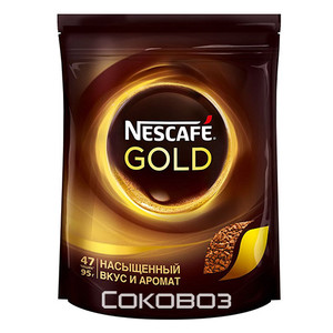 Кофе Nescafe Gold / Нескафе Голд растворимый пакет 95 грамм 12 штук в упаковке