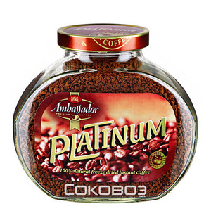 Кофе Ambassador / Амбассадор Platinum растворимый стекло 95 грамм 12 штук в упаковке