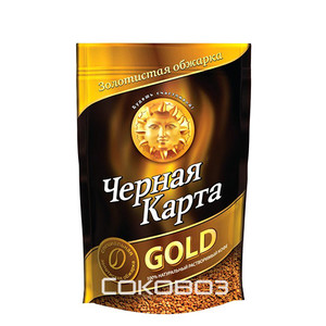 Кофе Черная Карта Gold / Голд растворимый пакет 95 грамм 12 штук в упаковке