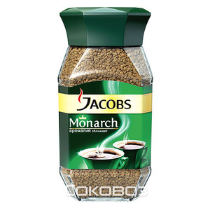Кофе Jacobs Monarch / Якобс Монарх растворимый стекло 190 грамм 6 штук в упаковке