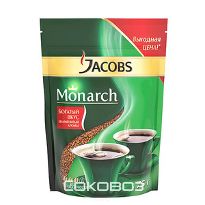 Кофе Jacobs Monarch / Якобс Монарх растворимый пакет 75 грамм 15 штук в упаковке