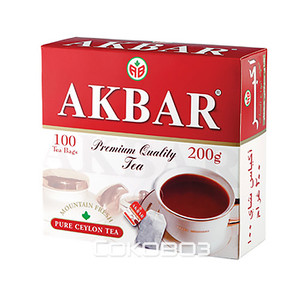 Чай черный Akbar / Акбар 100 пакетов*2 грамма 12 штук в упаковке
