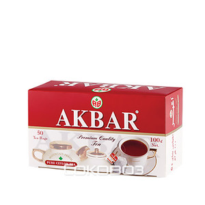 Чай черный Akbar / Акбар 50 пакетов*2 грамма 12 штук в упаковке