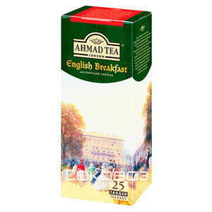 Чай черный Ahmad / Ахмад Английский Завтрак 25 пакетов*2 грамма 12 штук в упаковке