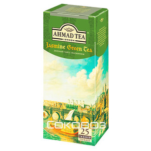 Чай зеленый Ahmad / Ахмад с жасмином 25 пакетов*2 грамма 12 штук в упаковке