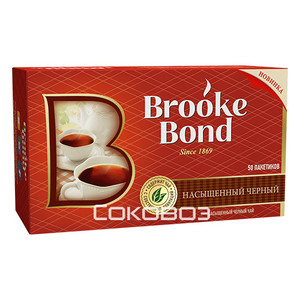 Чай черный Brooke Bond / Брук Бонд 50 пакетиков 12 штук в упаковке