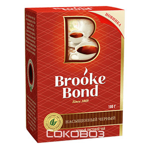 Чай черный Brooke Bond / Брук Бонд 100 грамм 40 штук в упаковке