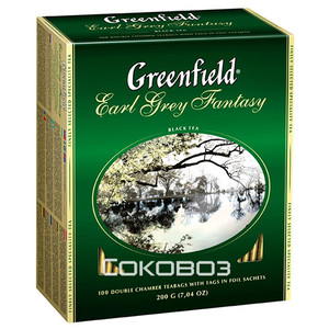 Чай черный Greenfield / Гринфилд Earl Grey Fantasy 100 пакетиков 9 штук в упаковке