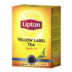 Чай черный Lipton Yellow Label / Липтон 100г (24шт)