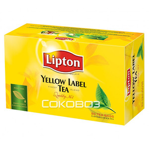 Чай черный Lipton Yellow Label / Липтон 50 пакетиков 12 штук в упаковке