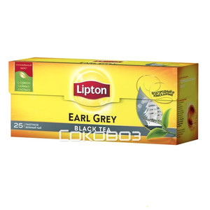 Чай черный Lipton Earl Grey / Липтон Эрл Грей 25 пакетиков 24 штуки в упаковке