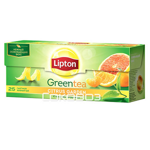 Чай зеленый Lipton Citrus Garden / Липтон 25 пакетиков 24 штуки в упаковке