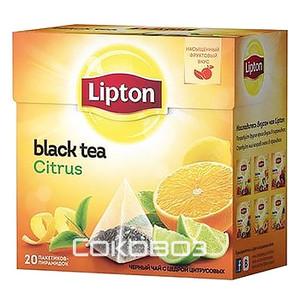 Чай черный Lipton Citrus / Липтон 20 пирамидок 12 штук в упаковке