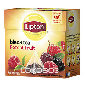 Чай черный Lipton Forest Fruit / Липтон 20 пирамидок 12 штук в упаковке
