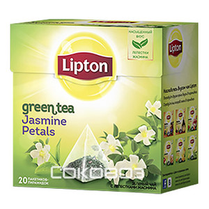 Чай зеленый Lipton Jasmine Petals / Липтон 20 пирамидок 12 штук в упаковке