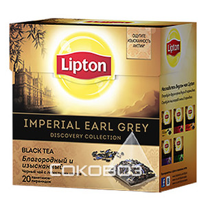 Чай черный Lipton Imperial Earl Grey / Липтон 20 пирамидок 12 штук в упаковке