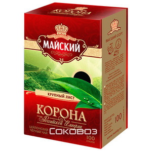 Чай черный Майский Корона Российской Империи 100 грамм 21 штука в упаковке
