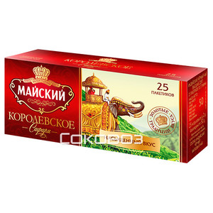 Чай черный Майский Королевское Сафари 25 пакетиков 27 штук в упаковке