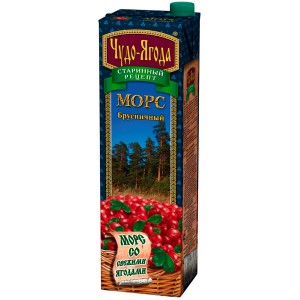 Морс Чудо-ягода Брусничный 0,97 литра 12 штук в упаковке
