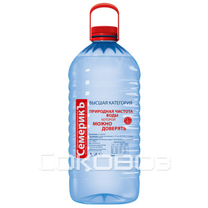Вода Семерик 5 литров 4 штуки в упаковке