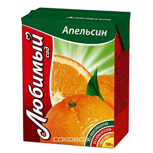 Любимый сад Апельсин Манго 0,2 литра 27 штук в упаковке
